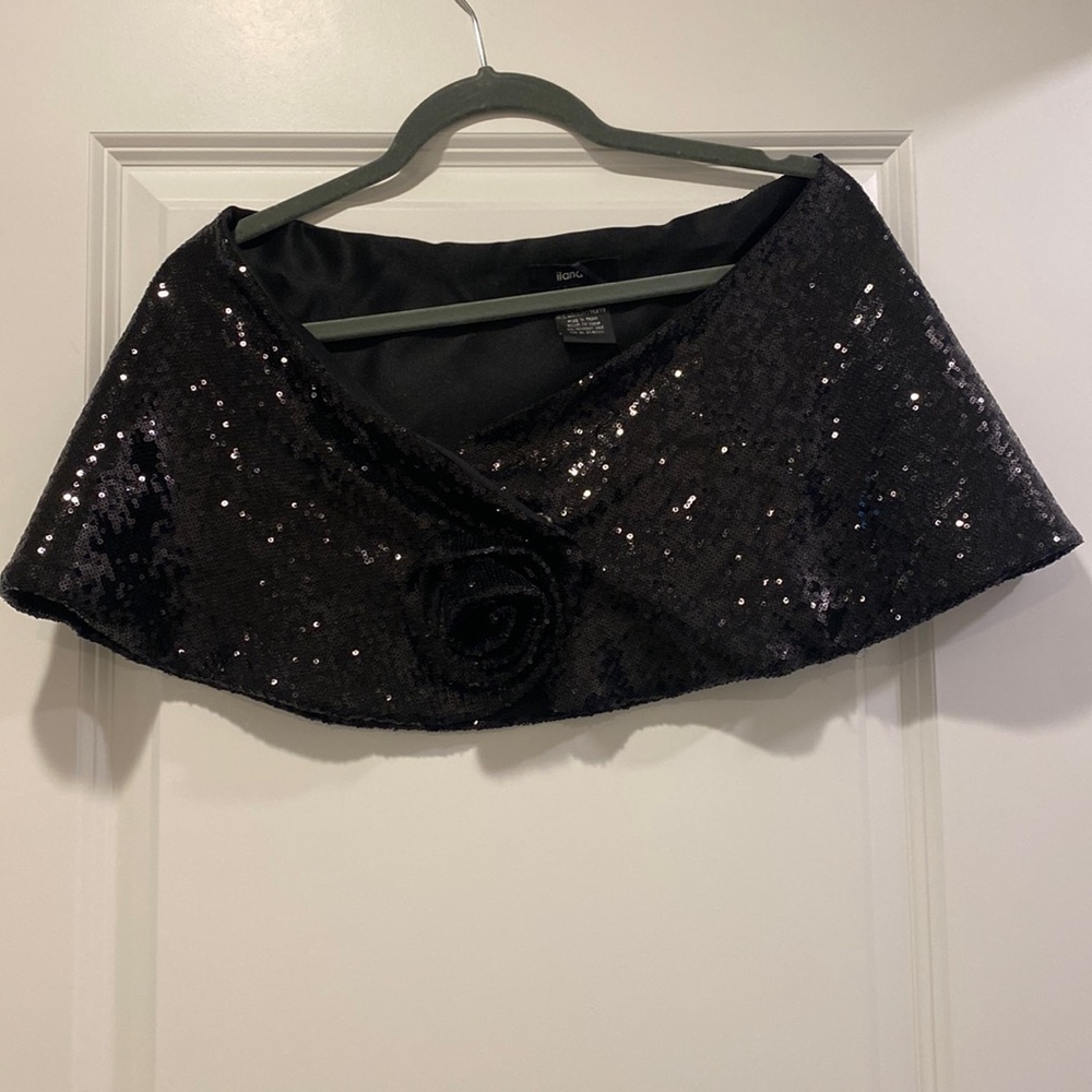 Black sequin shrug